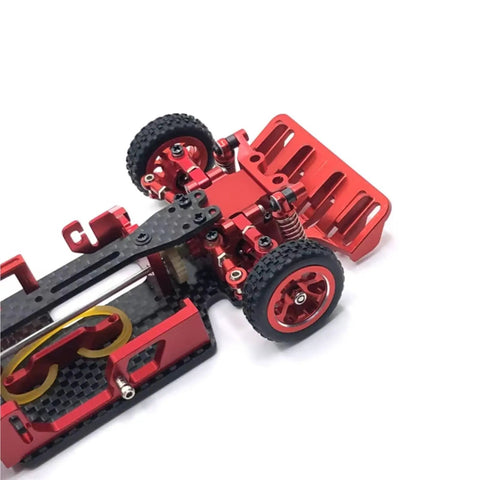 Red chassis with Upgrade RC Racing Tires For 1/28 Scale Cars Fits K969 K979 K989 K999 P929 P939 Durable Rubber Wheel Skins