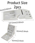 2 Pack Universal Freezer Hinges With 6 Holes, 95 To 110 Degrees Folding Design, Built To Last With Durable ABS