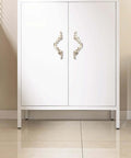 White cabinet with All Metal Zinc Alloy Cabinet Door Handles Set With Vintage Single Hole Drawer Pulls For Kitchen Cupboards