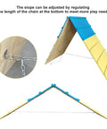 Backyard Dog Agility Course For Small To Medium Dogs, Foldable A-Frame Jump Ramp Kit, adjustable chain mechanism, wooden panels