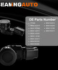 4 Piece Toyota Rear Parking Sensor Kit For RAV4 2014 2018 Tacoma 2015 2022 Tundra 2014 2021 Plug And Play OEM Replacement 89341 0C010 89341 0C020 Ultrasonic Obstacle Detection With Real Time Audible Alerts, black rear sensor