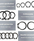 Solid 10 Pcs 40 To 48 Mm External Retaining Rings C Clips Circlip Heavy Duty Alloy Steel Gear For Engines Cars Shaft Grooves Electrical Appliance, various clip sizes shown.