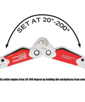 Fabater Welding Magnetic Holder With Adjustable Angles From 20 To 200 Degrees And Clear Scale Display for hardware positioning.