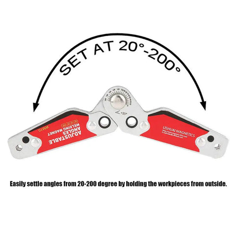 Fabater Welding Magnetic Holder With Adjustable Angles From 20 To 200 Degrees And Clear Scale Display for hardware positioning.