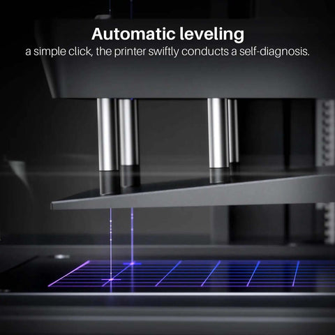 Mars 5 Ultra Resin 3D Printer With 7 Inch 9K Mono LCD auto leveling feature demonstration