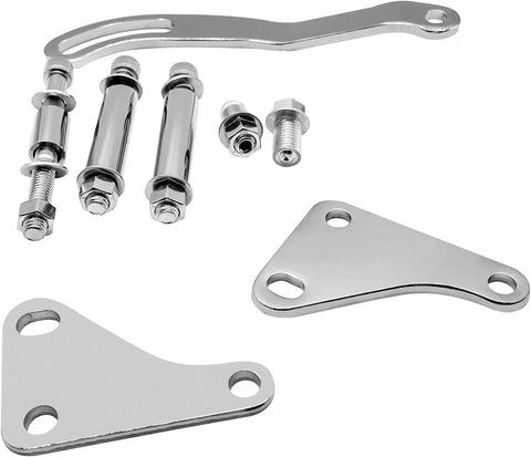 Power Steering Pump Seal Kit With Pulley And Double Groove Belt For Small Block Chevy GM Cars 1966 Through 1984 Replacement Shaft Bracket Kit