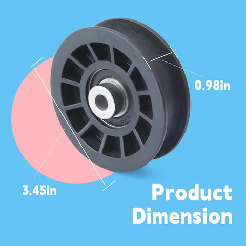 Heavy Duty Drive Idler Pulley And Belt Kit Replacement For Husqvarna Z254F Lawn Mower Includes 539110311 Idler dimensions
