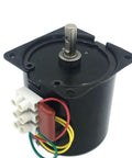 Beefy Torque Permanent Magnet Synchronous Gear Motor 110 220V AC CW CCW 80 RPM close-up showing wires and shaft