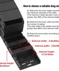 Diagram of 1 Meter Black Plastic Cable Drag Chain With R38 Bend Radius And 18x50mm Inner Size, showing measurement details.