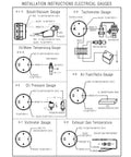 Dyno Racing2 52mm oil pressure gauge installation diagram with wiring and sensor.