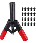 Must Have Auto Repair Essentials: Ergonomic Plastic Rivet Gun Kit With 41 Piece Assortment Set For Quick Car Trim Fastener Removal And Easy Home Fixes, red handles