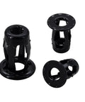Petal Rivet Nuts Set M4 M5 M6 Zinc Plated Carbon Steel Nutserts, black, for license plate fixing and metal panel mounts, 10 pcs