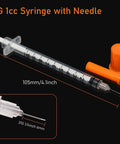Top Notch 1cc Syringe With Needle 31G 1/4 Inch 6mm Sterile Pack Of 100 For Precise Dosing, Smooth Electro Polished Needle, Easy To Use, Medical Grade, Eco Friendly And Safe.