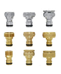 Leakproof Brass Hose Fittings Set 20 Pieces One Half Inch Three Quarter Inch One Inch Quick Connectors For Garden Faucet Adapters, assorted brass fittings