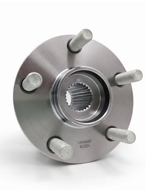 Front Wheel Bearing Hub Assembly Set 5 Lug With ABS for Toyota Prius and Lexus CT200h, close-up alloy steel part