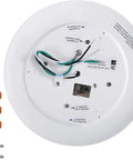 Back view of 7.5 Inch Flush Mount LED Ceiling Light With Dimmable Disk Lights 1100 Lumens 4000K Cool White 120V with wires and screws
