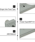 Two Pack BSPT 1/4 Inch Male Flat Air Jet Nozzles For Compressed Air Systems, showing single hole type, BSPT1/4 thread, ABS material.