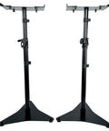 Pair Studio Monitor And Bookshelf Speaker Stands For Home Studios With Adjustable 33-52 Inch Height And 5.9-13.4 Inch Tray Width