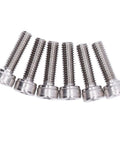 Solid Pack Of Galvanized Steel Hex Socket Head Cap Screws, 100 Assorted M4 Machine Bolts, Pro Level Wrench Ready Fasteners For Gritty Job Sites And Equipment Fixup, 8 To 20 Mm Lengths, six M4 bolts with zinc coating.