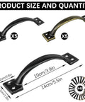 Vintage Barn Door Handle Set 6 Inch Metal Pulls In Black And Bronze For Furniture Drawers Cabinets Doors Bedrooms And Garden Gates Durable And Long Lasting 10 Piece Set