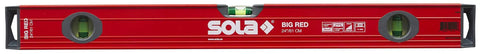 Big Red Aluminum Box Beam Level 24 Inch With Three 60 Percent Magnified Vials, Luminous Backing For Low Light Visibility, Shock Absorbing End Caps, Anti Slip Grip, Extra Strong Profile For Maximum Durability