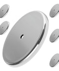 Heavy-Duty Ceramic Round Base Magnets Six-Pack with 35 lb pull each for indoor and outdoor use, chrome-plated, 2.04 inch diameter