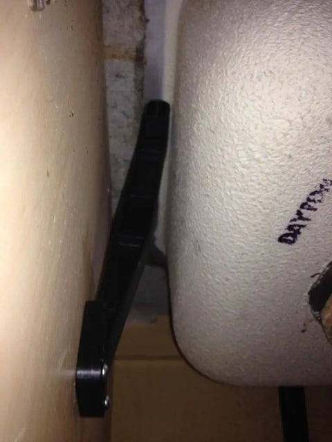 Black wedge bracket locks sink lip to cabinet in Never Fails Undermount Sink Kit For Installation And Repair No Holes To Drill No Epoxy