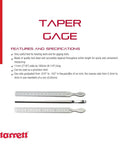 Precision Taper Gauge for Hole and Slot Measurement, Range 0.010 to 0.150 Inch, 6 1/4 Inch Length, Tool Steel