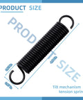 Dead Nuts Reliable Recliner Extension Springs Four Point Seven Five Inch heavy duty black steel tilt mechanism tension spring measure 4.84 inch.
