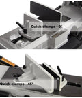 Heavy Duty Metal Band Saw For Pros With 7 By 12 Inch Capacity, 1.5HP Dual Voltage 115V 230V, Four Speed, Hydraulic Feed, angle clamps