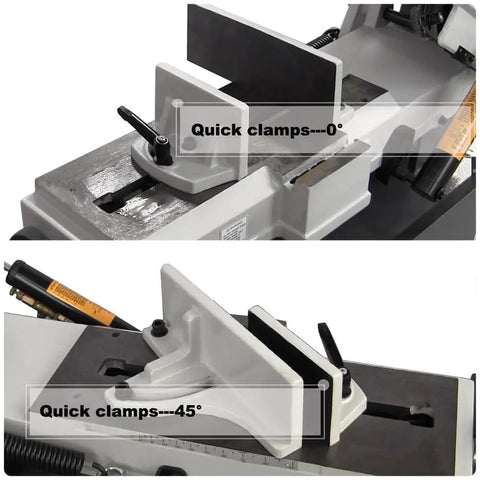 Heavy Duty Metal Band Saw For Pros With 7 By 12 Inch Capacity, 1.5HP Dual Voltage 115V 230V, Four Speed, Hydraulic Feed, angle clamps