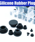 85 Piece Silicone Stoppers Kit Black Rubber Hole Plugs For Round Ties Sealing Waterproof Tub Covers Flexible Grommets Assortment Variety Pack, black silicone plugs in assorted sizes