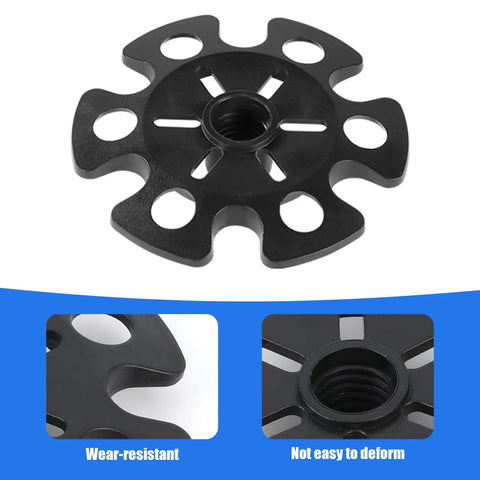 Black 8 Pack Snow Baskets For Trekking Poles 3.35 Inch Diameter Replacement Ski Pole Baskets Durable and Rugged