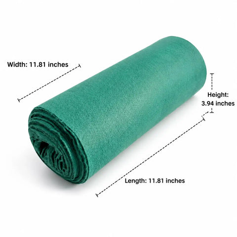 Heavy Duty Polyester Ground Cover Mat With Built Like A Tank Weed Barrier And Water Permeable Drainage Design for outdoor use, rolled up length 11.81 inches.