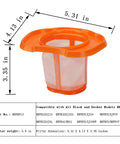 Six Pack HHVKF10 Vacuum Filter Replacements For HHVK Series Compatible With HHVK320J10 HHVK320J61 shown with dimensions