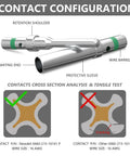 Deutsch DT Series Pin And Socket Connector Kit cross section analysis and tensile test with 16 gauge solid contacts