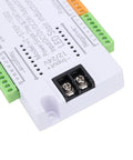 Motion Sensor LED Stair Light Controller with 32 channel sequential activation and adjustable speed close-up of terminal details.