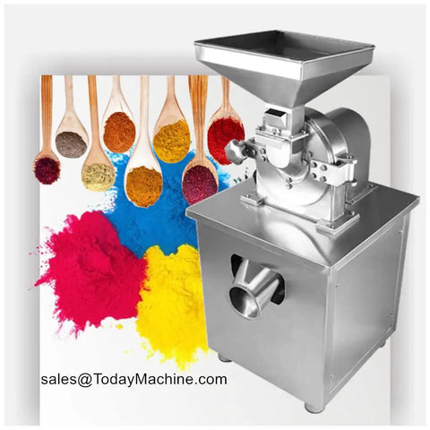 Beefed-Up Chili Powder Hammer Mill Grinding Machine With Dust Collector for Home and Commercial Use, Stainless Steel Pulverizer