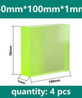 Four Pack Solid Polyurethane Blocks For CNC Machining And Workshop Projects Heavy Duty Urethane Square Stock with dimensions 50mm x 100mm x 1mm.