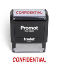 Top Shelf Self Inking Rubber Stamp For Accounting And Notary Files Durable Confidential Office Essential with red 'CONFIDENTIAL' marking.