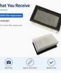 Premium Vacuum Fan Filter Replacement Dead On Fit For Tennant 5680 5700 Floor Scrubber, HEPA filter, shown from above, ideal for routine use.