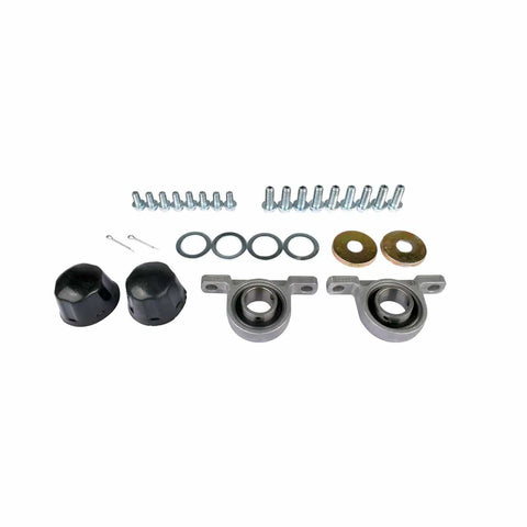 Components of 32 Inch Rear Axle Assembly Kit For Go Kart And ATV With Shaft Hub Chain Brake Master Cylinder Caliper Brake Disc Pillow Blocks Sprocket Mounting Hardware DIY Replacement