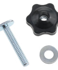 Ten Pack 1/4-20 T Track Knob Kit With Bolts And Gasket For Woodworking Jigs And Fixtures, black knob, bolt, washer