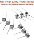 10 Pack Stainless Steel Torsion Springs for Tools Maintenance 0.5mm Wire Diameter 5mm Outer Diameter 180 Degree Deflection 9 Turns Sturdy 304 Stainless Steel with High Fatigue Resistance for DIY Workshop Repairs, 304 steel