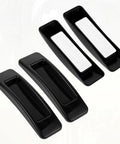 Self Stick Cabinet Handles 4 Pack Black Plastic Drawer Knobs For Cabinets Wardrobes Sliding Doors And Windows Multipurpose Adhesive Mount