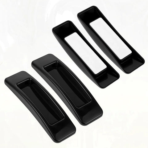 Self Stick Cabinet Handles 4 Pack Black Plastic Drawer Knobs For Cabinets Wardrobes Sliding Doors And Windows Multipurpose Adhesive Mount
