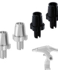 4 Pack M7 Bike Brake Lever Adjuster Screws 7mm Aluminum Alloy Brake Cable Adjusting Screws For Bicycles Mountain And Road Bikes Silver And Black