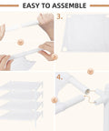 Assembly steps for Mesh Drying Rack For Sweaters And Delicates, Stackable Lay Flat Clothes Dryer, 4 Pack White.