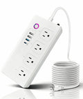 Slick WiFi Smart Power Strip With Eight Plug And Play Outlets delivering solid surge protection and PD 20W USB C fast charging.