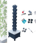 Vertical Tower Garden Kit For Indoor And Outdoor Herb And Vegetable Growing System An All In One Do It Yourself Hydroponic Setup For Home And Patio Ideal For Urban Gardeners Seeking Easy Space Saving Fresh Greens And Flavorful Herbs shown with accessories